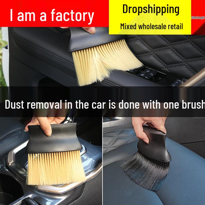 Interior Car Dusting Brush, Air Vent and Crevice Cleaner with Soft Bristles
