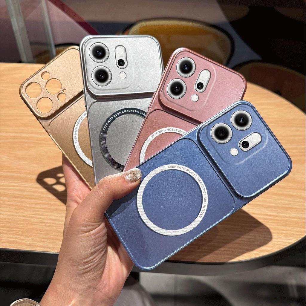 Metallic Finish Magnetic TPU Phone Case for OPPO Reno14 Pro 5G,Reno14 5G Shockproof Matte Soft Cover