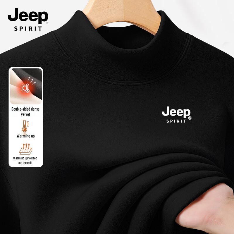 

JEEP SPIRIT Men s 2025 Thermal Mock Neck Long Sleeve Base Layer 3XL