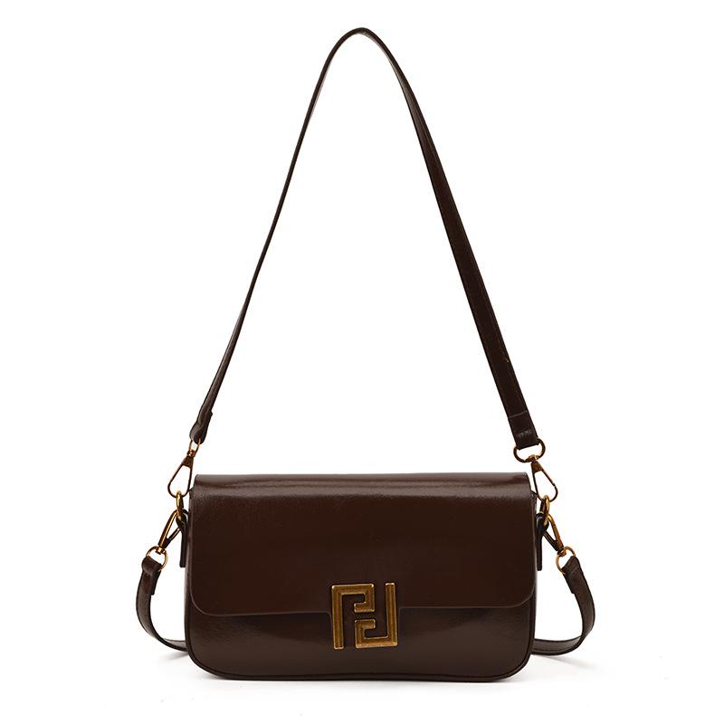 2025 Trendy Retro Chic Autumn/Winter Versatile Underarm Square Bag - High-End Commuter Shoulder/Crossbody