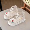 Girls Sandals Summer Cute Strawberry Children Princess Causal Gladiator Sandals Fashion Open-toe Kids Thick Bottom Roman Sandals
