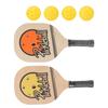 Wooden Pickleball Paddles Beginners Pickleball Rackets Balls Set Sports Equipment