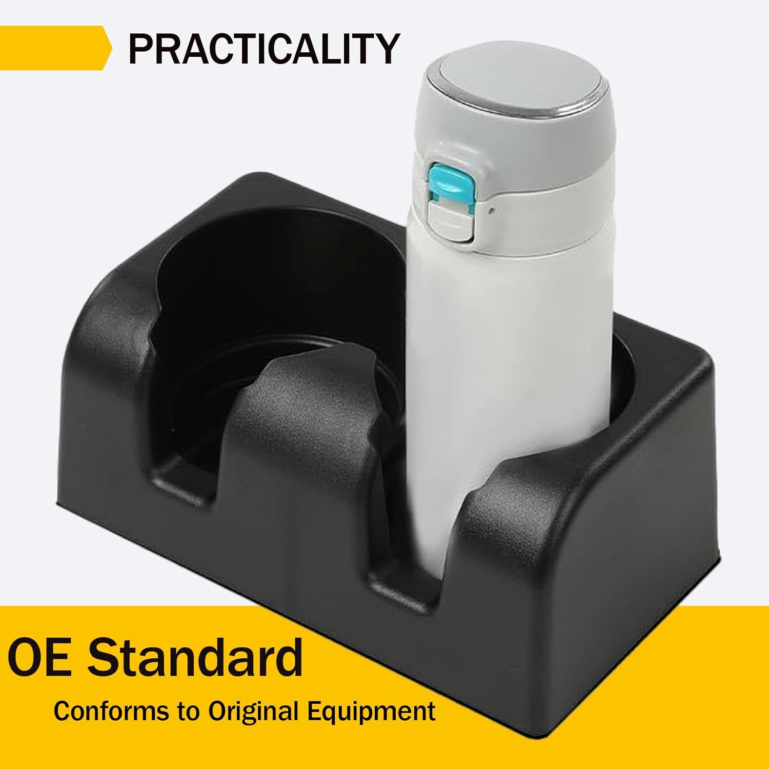 Car Cup Holder, Automotive Cup Holders, 89039574 Bench Seat Cup Holder Dual Cupholder Insert Drink Storage Fit for Colorado 2004‑2012