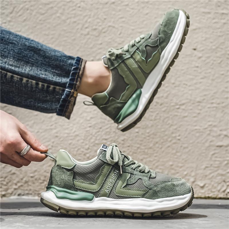 Мужская противоскользящая износостойкая модная повседневная и спортивная обувь с сеткой — фото 11