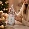 Glowing Christmas Faceless Doll Figurine for Holiday Tabletop Decor Display