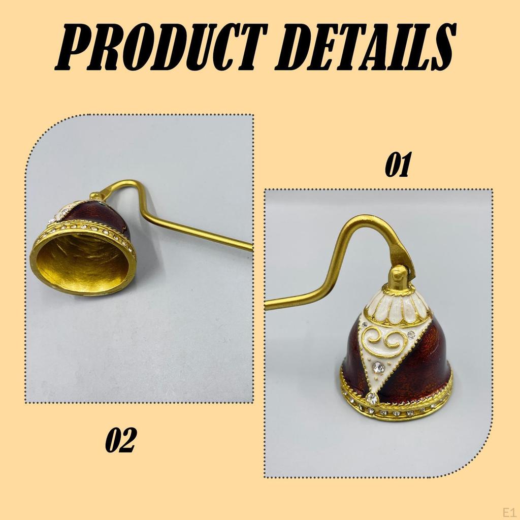 Metal Candle Tool Candlesnuffer Long Handle Decorative Handcrafted Unique Ornament Accessory Wick