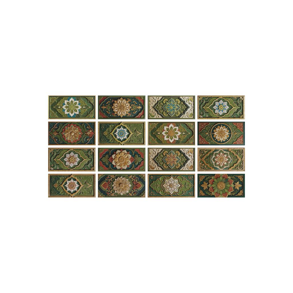 European-Style Tile Wall Sticker, Self-Adhesive Waterproof Kitchen Living Room Wallpaper Decoration Pet Thickened Foam Tile Sticker