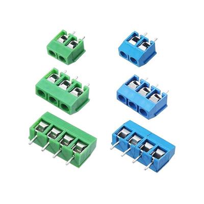 20PCS KF301 KF301-2P KF301-3P KF301-4P KF301-5.0 PCB Mount Blue Green 5.0mm Pitch Straight Pins Combinable Screw Terminal Block Connector