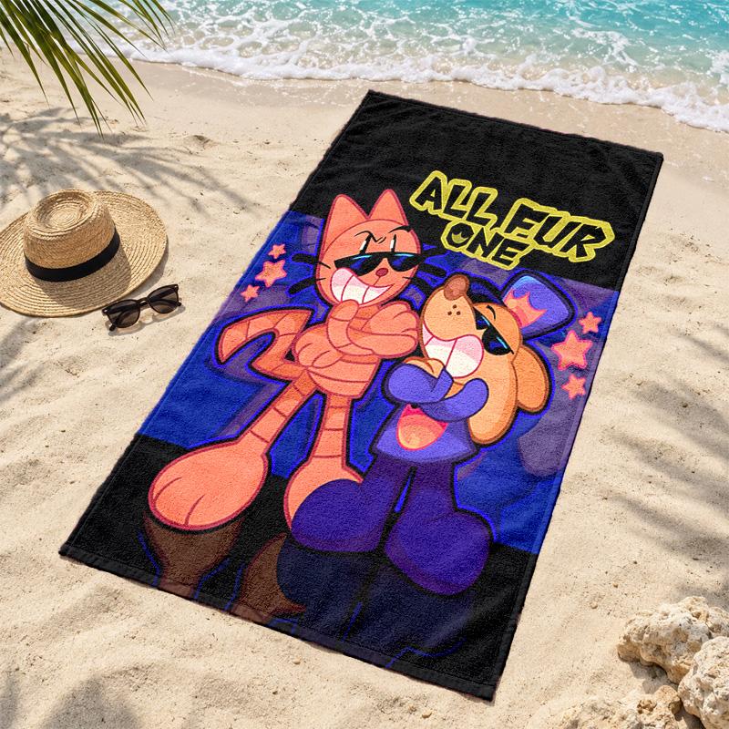 Dog Man Microfiber Beach Towel Quick Dry Sand Free Lightweight Beach Towels for Travel Swimming Camping