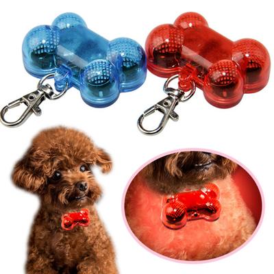 Pet Light Pendant Flashing Anti-Lost Plastic 3 Modes Bone LED Warning Lamp