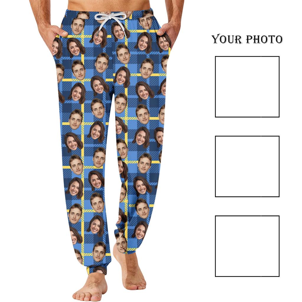 Men's Casual Sleep Pants with Pockets for Home Relaxation