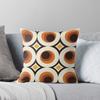 1970s Orange Mid-Century Modern Circle 1 Throw Cushions & Pillows Without Core