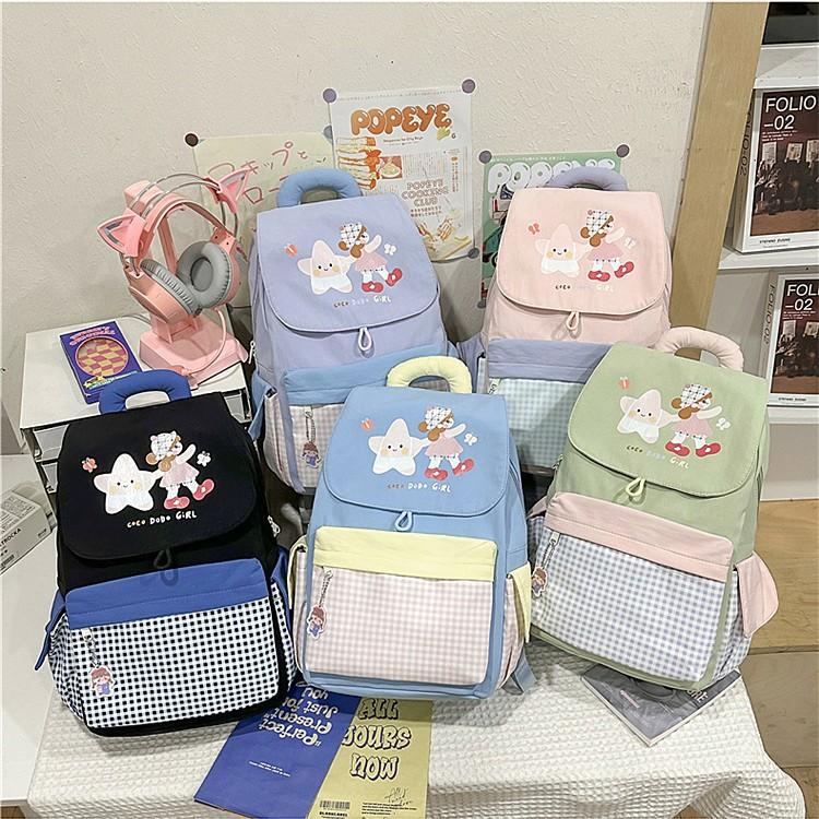 Schoolbag Korean Version of Small Fresh Student Schoolbag Cute Girl Commuting Travel Bag Primary School Junior High School Student Backpack