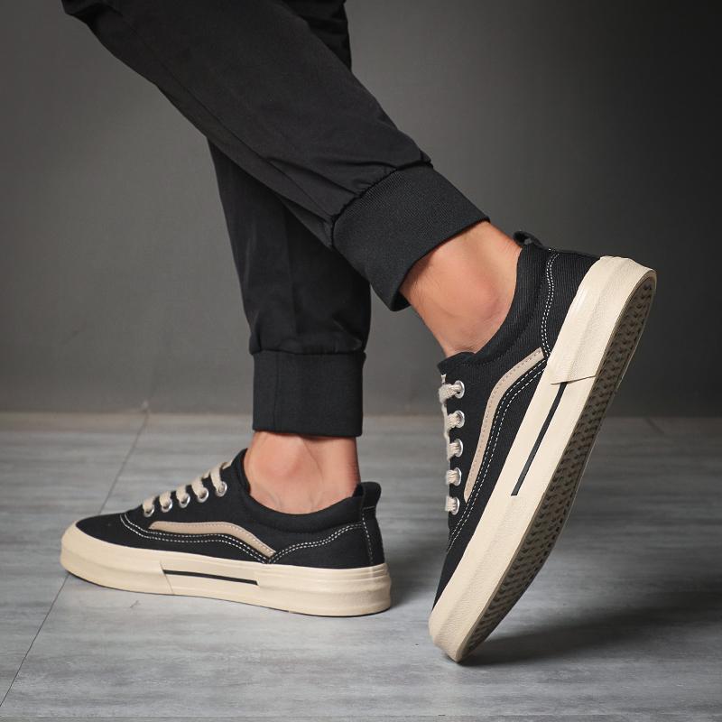 Fashion 2025 Men's Canvas Shoes Outdoor Fashion Skateboard Shoes Comfor Non-Slip Casual Sneakers Breathable Men Walking Shoes SS25823