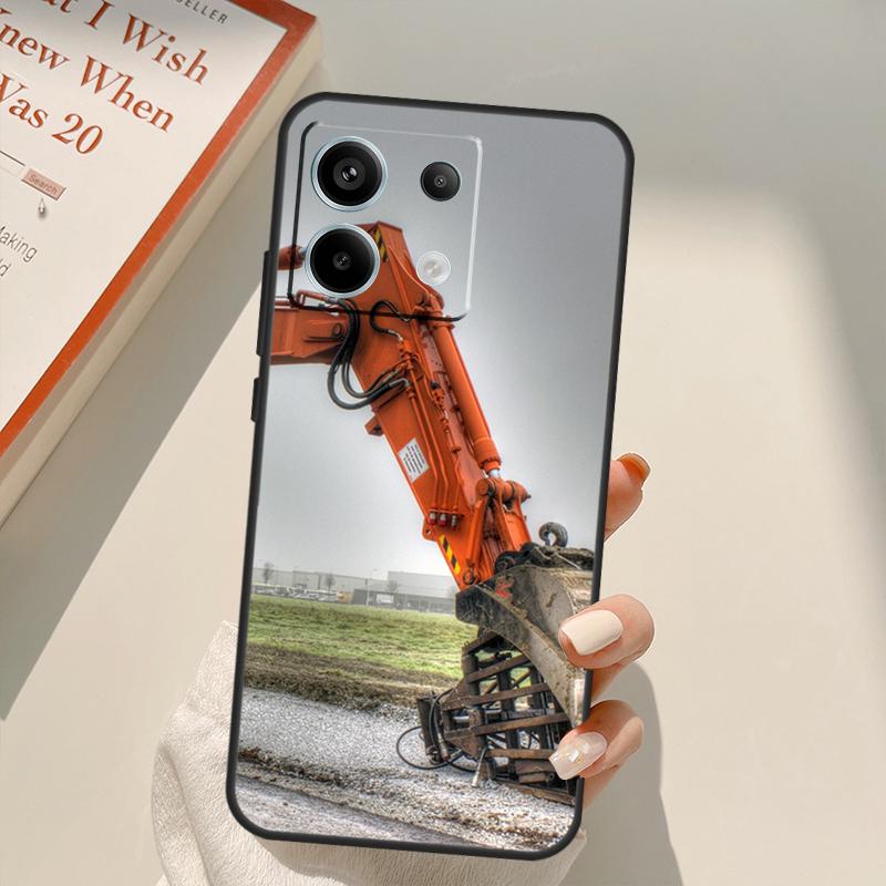 Excavator Funda For Xiaomi Redmi Note 14 10 11 12 13 15 Pro Plus Case For Redmi 15 14C 10C 12C 13C 15C
