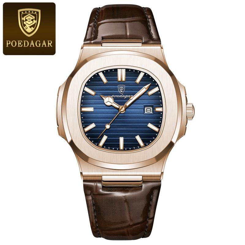 New Top Brand Ultra Thin Men's Watch New Fashion Waterproof Quartz Calendar Luminous Wristwatch