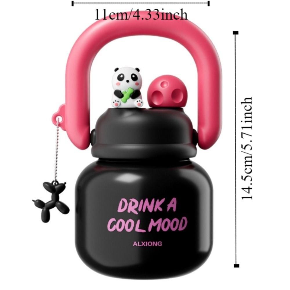 With Straw Insulated Water Bottle Large Capacity Office Double Drink Cup  Kid