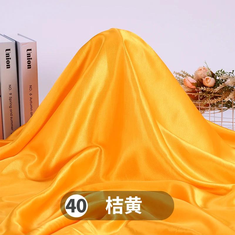 Soft Smooth Satin Fabric By The Meter for Clothes Hanfu Gift Box Lining Wedding Decoration DIY Sewing Cloth Plain White Purple