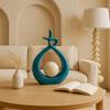 Beautiful Ceramic Spiral Design Statue for Home Decoration (Pack of 1, Sky)