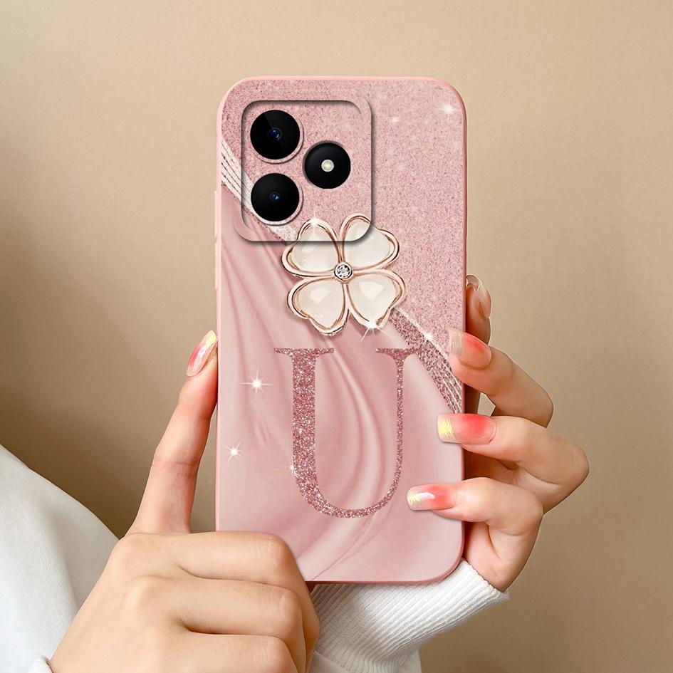 Für Realme C53 C25 C25S C25Y C30 C30S C31 C33 C35 C51 C61 C55 C65 C67 C75 4G 5G Handyhülle Kreatives Buchstabenmuster Weiches Silikongehäuse Für OPPO Capa