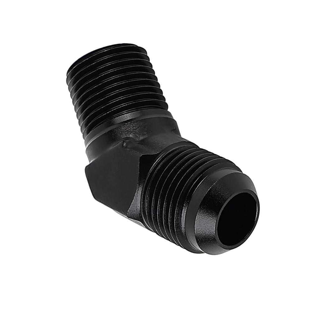 10AN Male Flare To 12'' NPT Pipe 45 Degree Fitting Adapter Aluminum Alloy Material