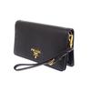 PRADA  1DH029 Wallet Chain black Safiano Women