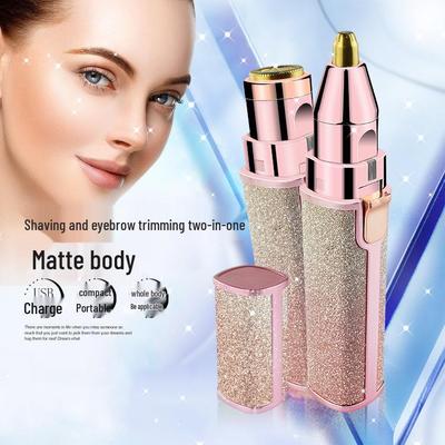 Dual-Function Ladies' Electric Lipstick Shaver & Eyebrow Trimmer