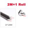 2M14M V Shape Adhesive Weather Stripping Door Frame Seal PU Foam Window Insulation Anti Collision Soundproof Tool Brown