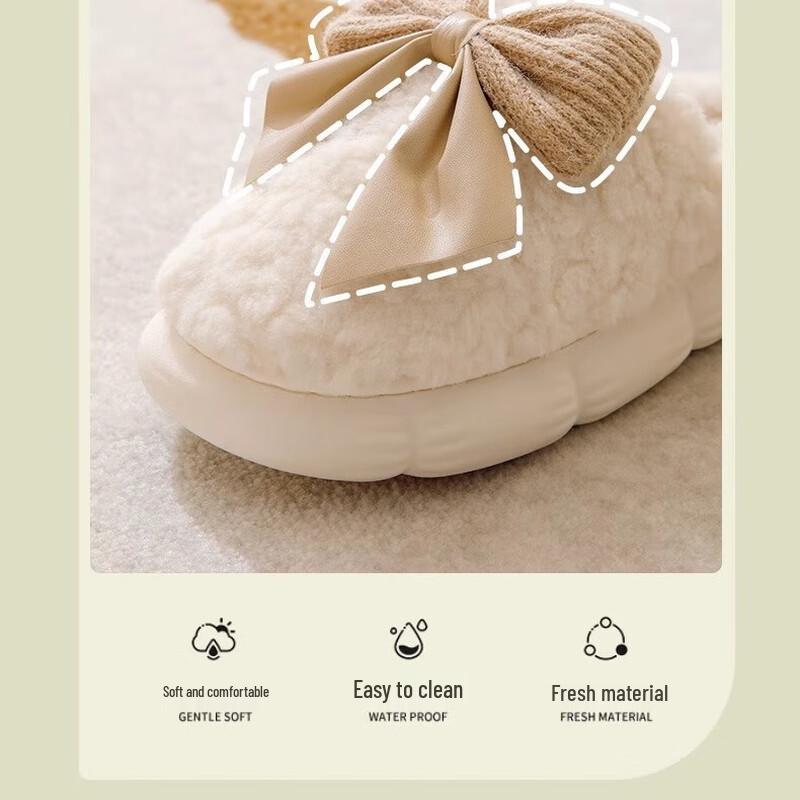 Jianixiong Bowknot Cotton Slippers