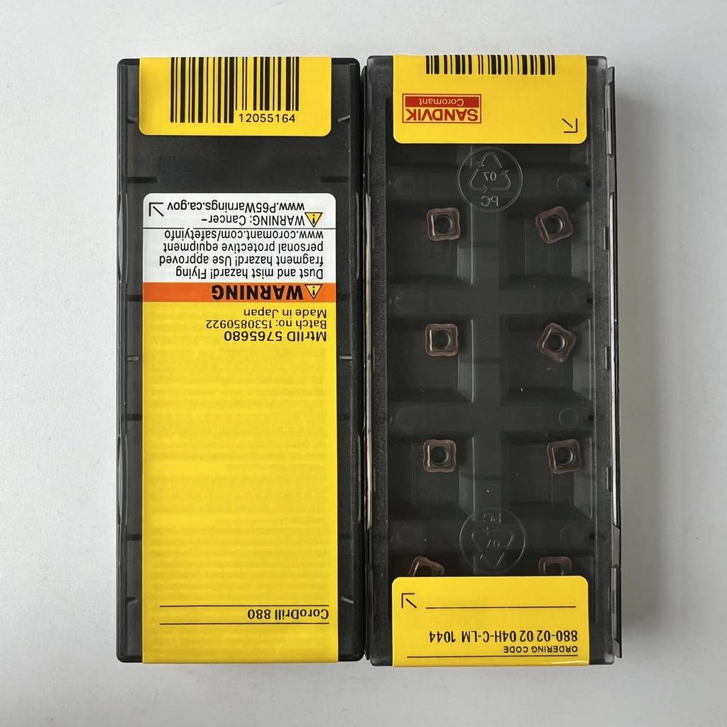 Original Sandvik / 880-020204H-C-LM 1044 /CNC Lathe Carbide Blade Tool 10 Pcs
