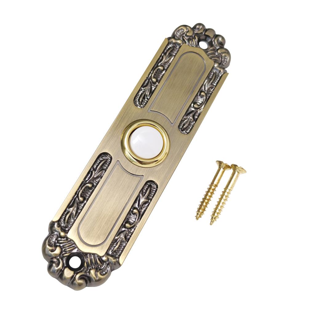 Oversized Weatherproof Doorbell Switches Solid Brasses Constant LED Light Easyly Installation For Home Front Door
