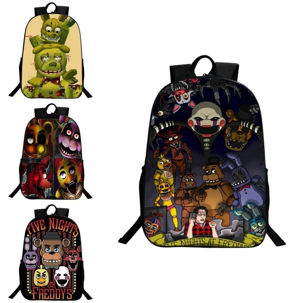 Vibrant Five Nights At Freddy's Backpack With Anime Pattern For Kids And Students