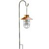 Outdoor Waterproof Retro Wrought Iron Solar Hanging Light for Garden and Camping