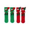 Novelty 3D Designs Christmas Socks Big Eyes Cartoon Middle Tube Socks Cute Cartoon Socks Festive Season