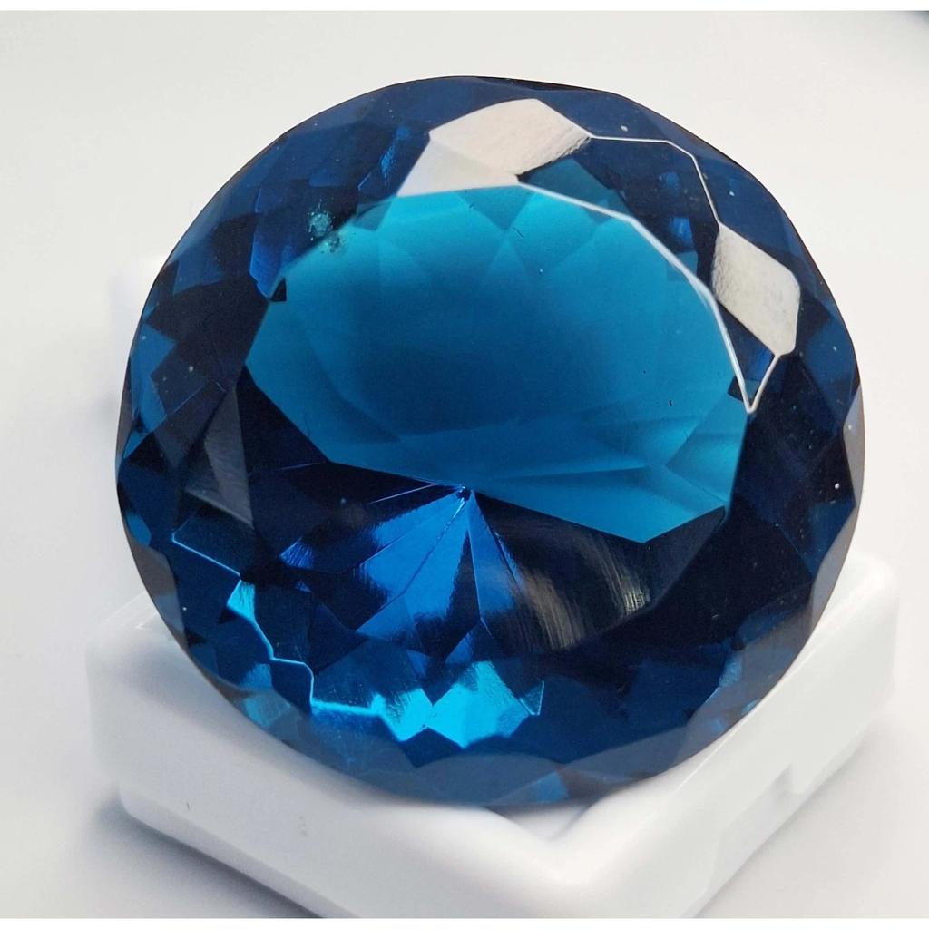 Certified Natural Teal Blue Tourmaline Round Cut 11-13 Ct Stunning Gemstone