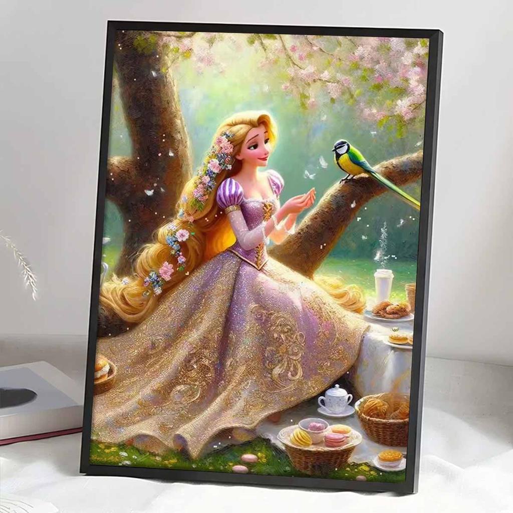 Full Round Diamond Painting The Princess On The Branch Art Rhinestone Picture Mosaic DIY 5D Cross Stitch Embroidery Home Decoration