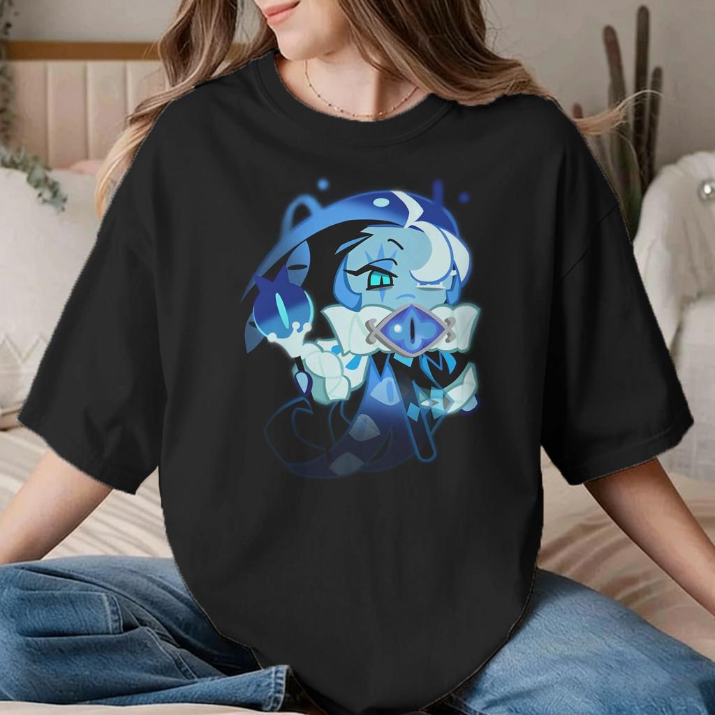 Shadow Milk Cookie Run Kingdom T-shirt Unisex Unisex Carino Cartone Animato Anime Vintage Girocollo 100% Cotone Idea Regalo Top