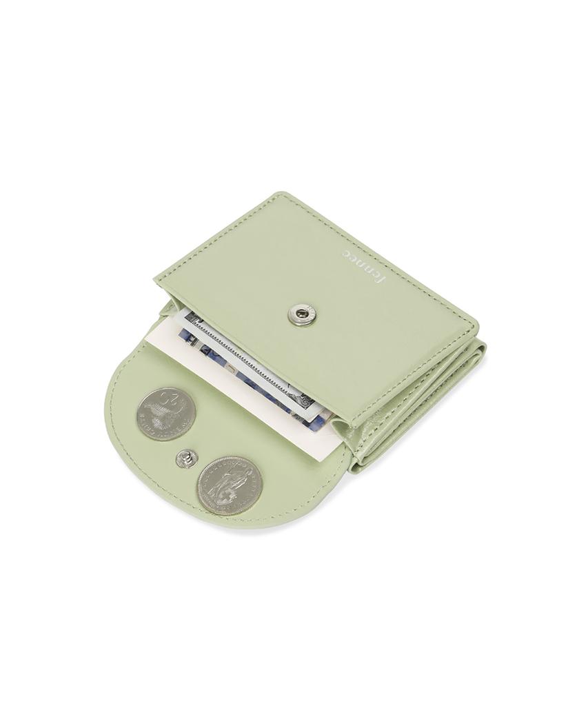 Fennec Crinkle Halfmoon Mini Wallet - Pistachio