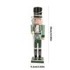 Christmas Nutcrackers Ornament Small Wooden Soldier Christmas Decorations Nutcrackers Figure Ornament for Table Shelf