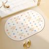 Simple Style Love Dog Bathroom Diatom Mud Water-absorbing Floor Mat Bathroom Door Quick-drying Anti-slip Foot Mat for Elderly Pregnant Women