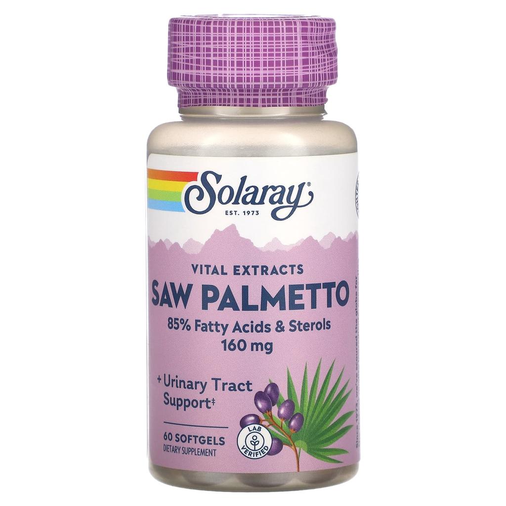 Vital Extract Saw Palmetto Extract, 160Mg, 60 Softgels