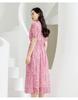 Value Benefits Printed Dress for Summer Slimming, V-neck Style, Thin Long Dress