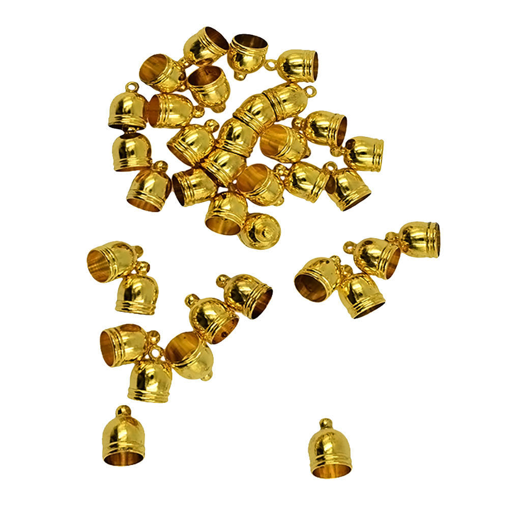 200Pieces Leather Rope Cord End Cap Beads Stopper Kumihimo Jewelry