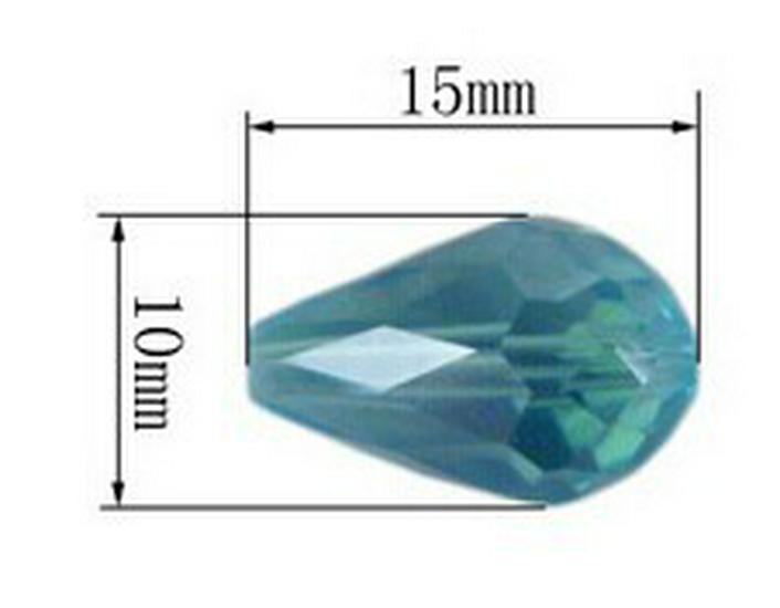8x11mm Teardrop Crystal Beads for Car Ornaments, Headdresses, and Necklaces