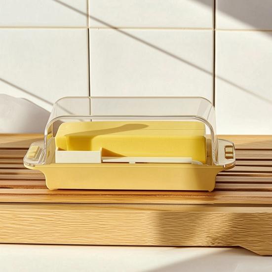 Butter Box Transparent Fresh Preservation Container with Lid And Adjustable Dosage Spoon Design Butter Keeper for Kitchen Refrigerator