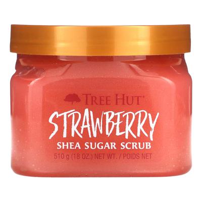 Shea Sugar Scrub, Strawberry Flavor, 18 Oz (510 G)