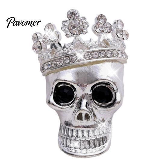 Car Scent Diffuser Accessories Crown Skull Air Freshener Vent Clip, Fragrance Diffuser, Metallic Clip Gothic Auto Interior Decoration Accessory