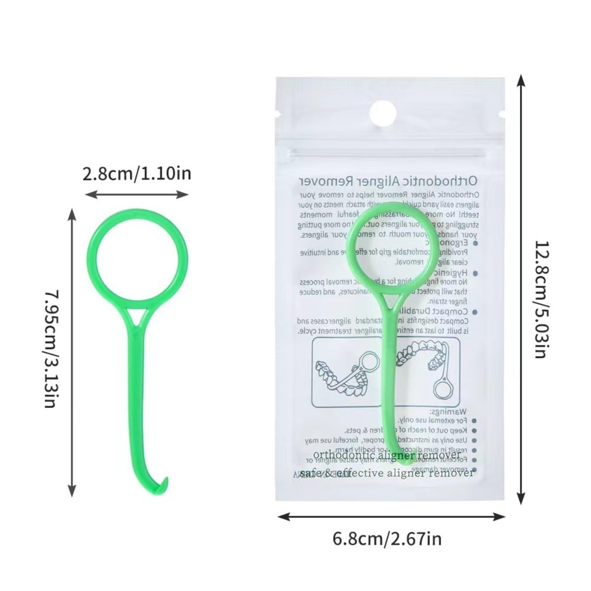 Dental Aligner Removal Tool Set, 5 Colors, for Invisalign and Retainers