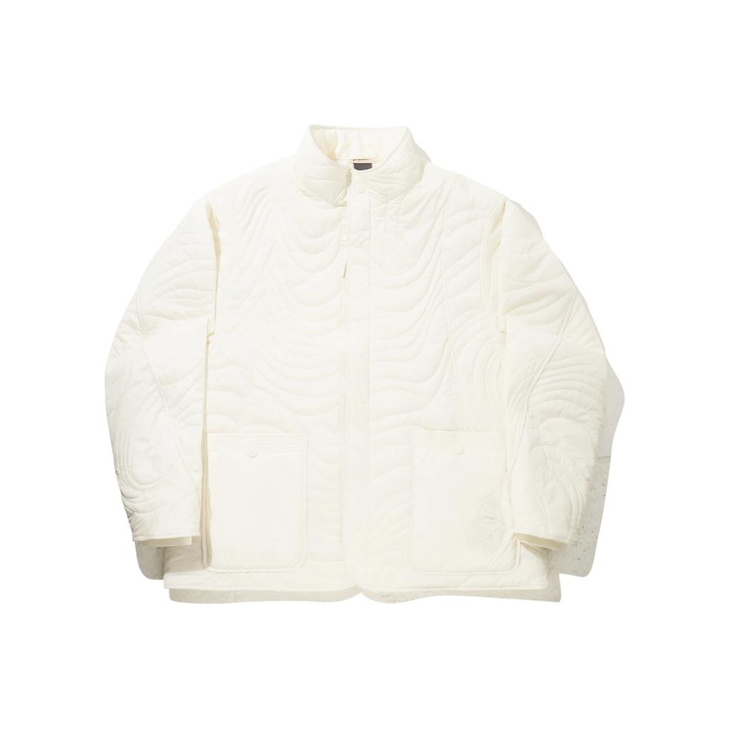 Li Ning Kung Fu Series Zapínací Jednobarevná Volná Stojáček Ležérní Bavlněná Bunda Pánská Bunda AJMV179-3