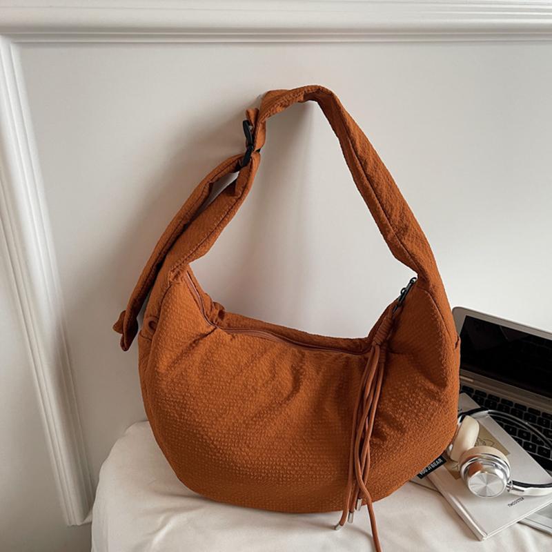 New Comfortable and Versatile Texture Hobo Bags Women Crossbody Bags Large Capacity Lightweight Casual Storage Bags Fashionable KTB